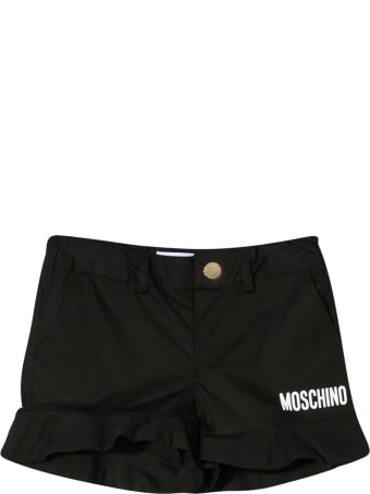 Moschino Black Shorts With Logo