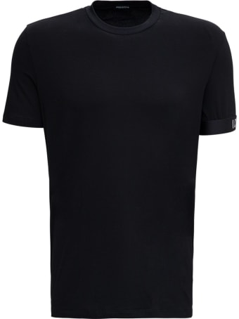 Dsquared2 Black Cotton T-shirt With Logo