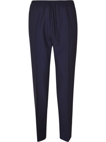 Versace Drawstring Waist Plain Trousers