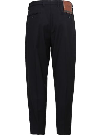 Dolce & Gabbana Black Cotton Tailored Pants
