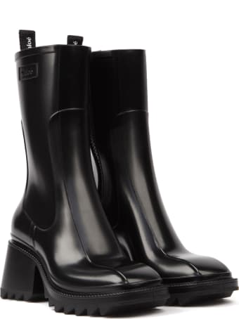 Chloé Black Rubber Betty Boots