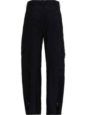 Bottega Veneta Black Stretch Technical Wool Cargo Pants