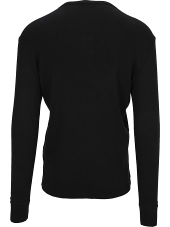 Tom Ford Cotton Blend Buttoned Round-neck Long Sleeves T-shirt