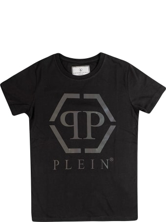 Philipp Plein Junior Ss Hexagon Round Neck T-shirt