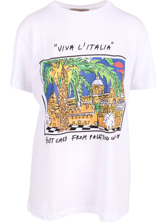 Alessandro Enriquez 'palermo Print' Cotton T-shirt