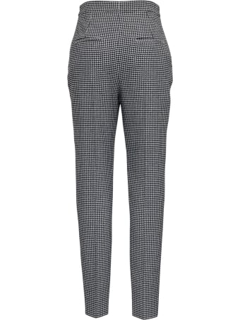 Saint Laurent Tailored Pants In Houndstooth Wool