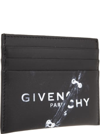 Givenchy Woman Trompe L'oeil Card Holder In Black Leather