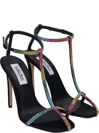 Sebastian Milano Sandals In Multicolor Satin