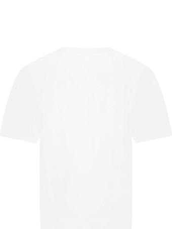 Stella McCartney White T-shirt For Girl With Logo