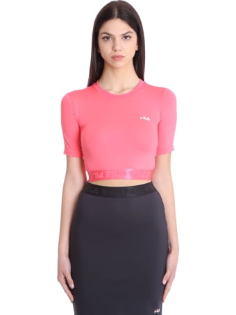 Fila Cylin T-shirt In Rose-pink Polyester