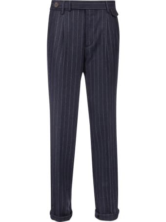 Brunello Cucinelli Wool Pinstripe Trousers