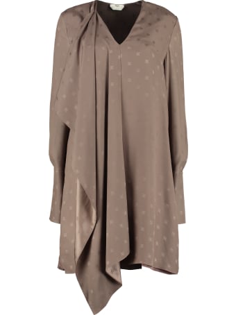 Fendi Ruffled Crepe Mini Dress