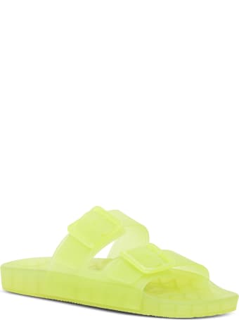Balenciaga Mallorca Sandals In Neon Yellow Technical Polyurethane