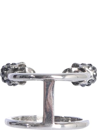 Alexander McQueen Double Twin Skull Ring