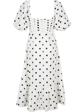 self-portrait Self Portrait Polka Dot Taffeta Midi Dress
