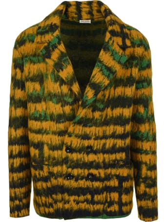 Saint Laurent Jacquard Double Breasted Blazer