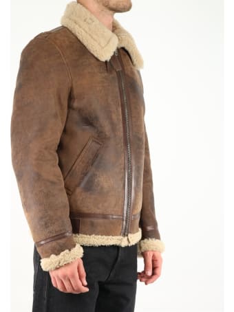 Golden Goose Faux Fur And Leather Jacket