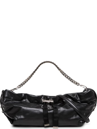Alexander McQueen Mini Bundle Black Leather Crossbody Bag With Logo