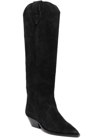 Isabel Marant Denvee Boots In Black Suede