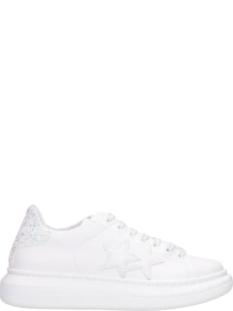 2Star Sneakers In White Leather