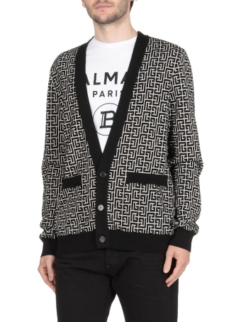 Balmain Monogram Knitted Cardigan