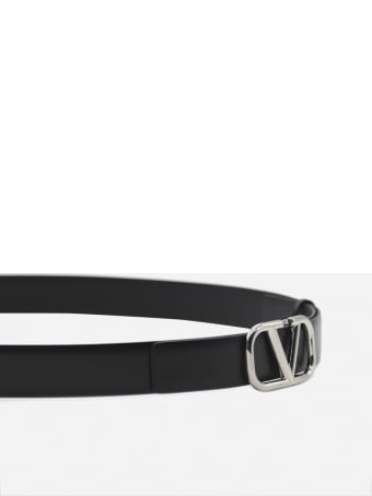 Valentino Garavani Vlogo Leather Belt