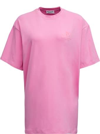 Balenciaga Pink Cotton T-shirt With Logo