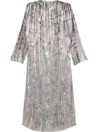 Balenciaga Pleated Dress Long Lurex