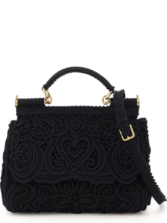 Dolce & Gabbana Sicily Medium Bag In Cordonetto Lace