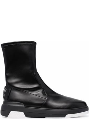 Casadei Space Jam Bootie The Knee In Vegan Leather Flat Boots