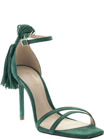 Schutz High Sandal In Suede