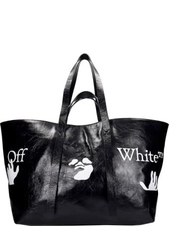 Off-White Tote In Black Leather