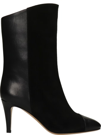The Seller High Heels Ankle Boots In Black Suede And Leather