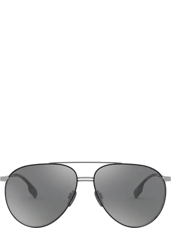Burberry Eyewear Burberry Be3108 Gunmetal / Matte Black Sunglasses