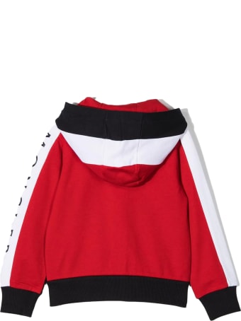 Moncler Navy Blue And Red Cotton Hoodie