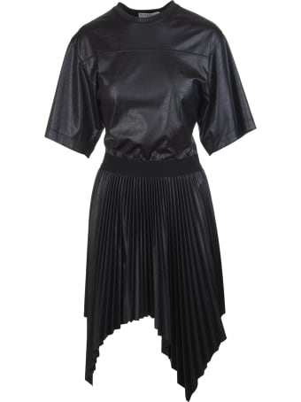 Givenchy Black Givenchy Lacquered Pleated Short Dress