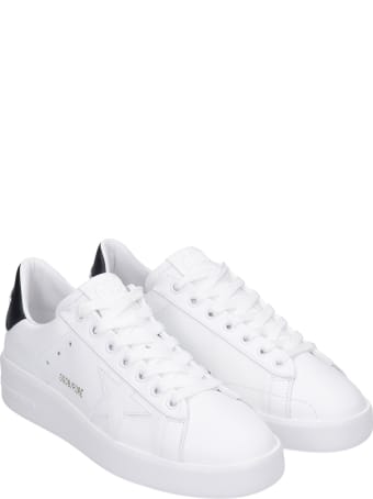 Golden Goose Pure Star Sneakers In White Leather
