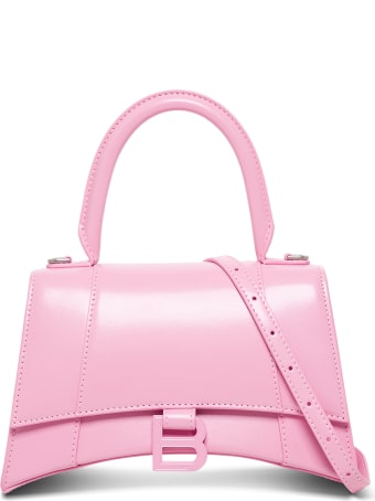 Balenciaga Hourglass Handbag In Pink Leather