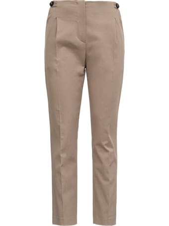Tela Passo Pants In Beige Cotton