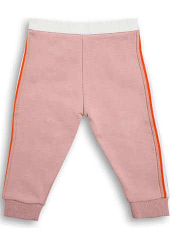 Moncler Pink Cotton Jogger With Logo Patch