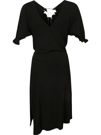 Paco Rabanne Crystal Embellished Asymmetric Dress