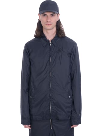 Rick Owens Casual Jacket In Black Polyamide