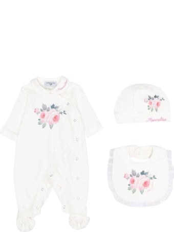 Monnalisa Newborn White Onesie