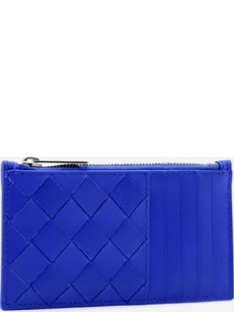 Bottega Veneta Leather Card Holder With Woven Pattern