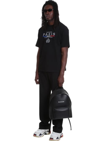 Balenciaga Everyday Back Backpack In Black Leather