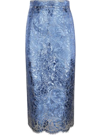 Dolce & Gabbana Floral Patterned Slim Skirt