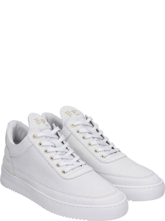 Filling Pieces Low Top Ripple Sneakers In White Nubuck