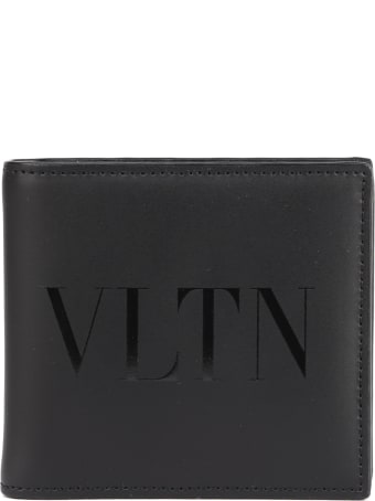 Valentino Garavani Leather Wallet With Vltn Logo