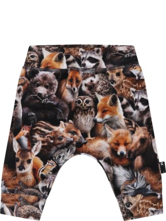 Molo Multicolor Trouser For Baby Kids With Animals