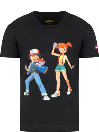 Levi's Black T-shirt For Kids With Personages